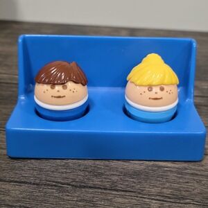 VTG‎ Little Tikes Toddle Tots Swivel Yellow Change Around Bus Seat w/People 1985